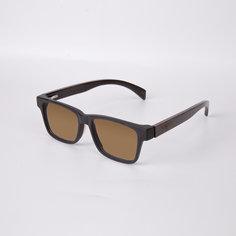 rectangular wooden sunglasses S4061